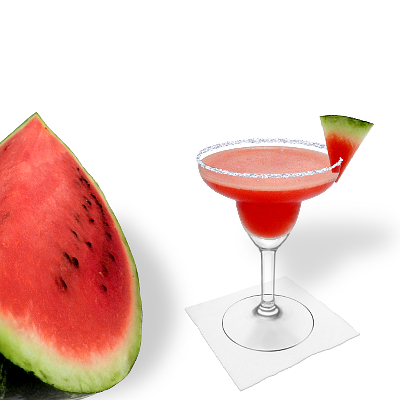 Frozen Watermelon Margarita mit individueller Dekoration