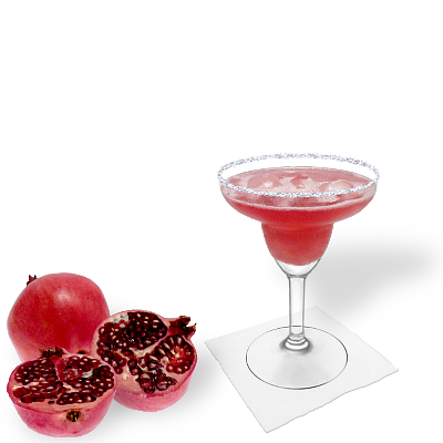 Pomegranate Margarita mit individueller Dekoration